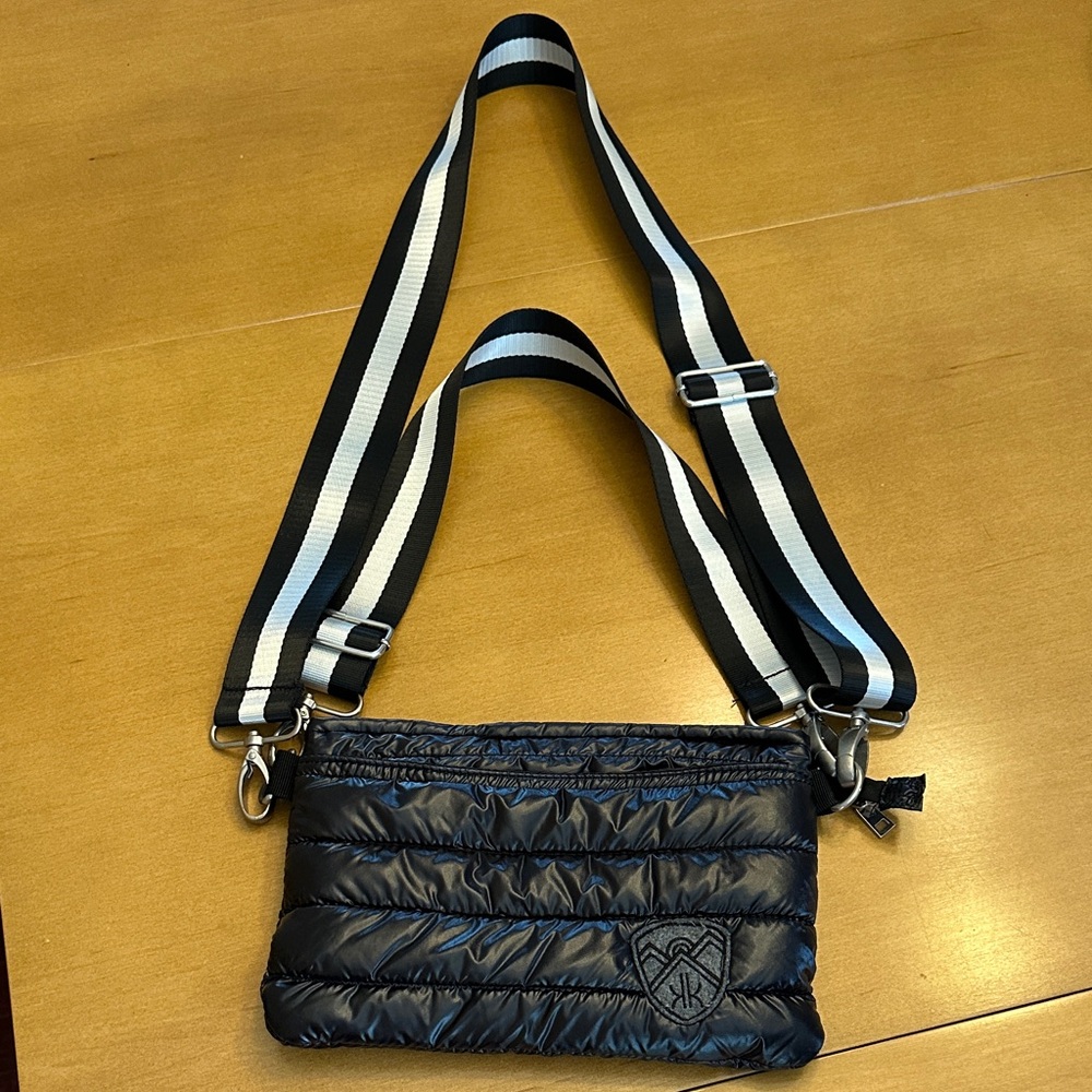 Krimson Klover black polyester purse; dimensions: 10.25” x 7” purse